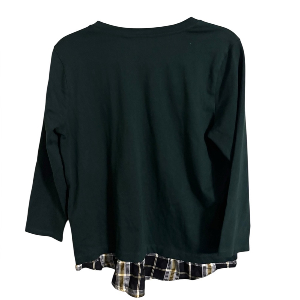 Lauren Ralph Lauren Dark Green Emblem Layered Jersey‎ Sweatshirt XL - Picture 3 of 5